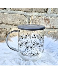 Mug en Verre avec Couvercle stitch