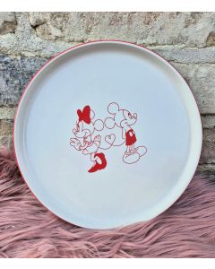 Assiette Love Mickey et Minnie