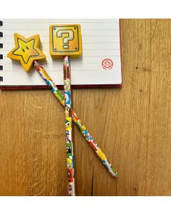 Lot de 2 Crayons Mario Bros