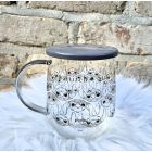 Mug en Verre avec Couvercle stitch